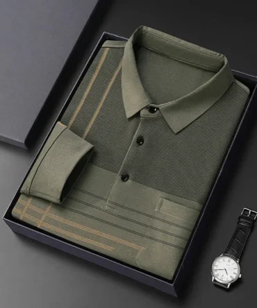 Men's Long Sleeve Golf Polo Shirt