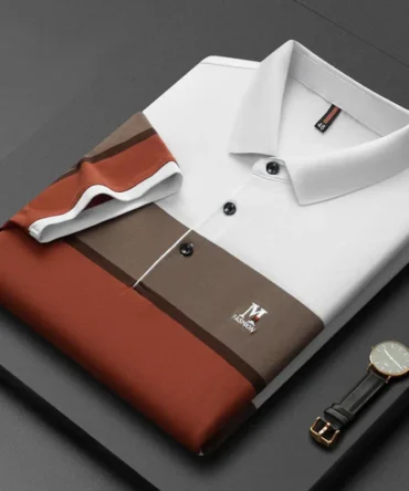 Men's Premium Striped Polo Shirt