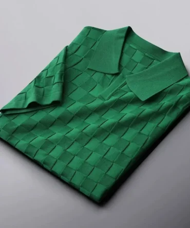 Waffle Solid Polo Shirt for Men 2024