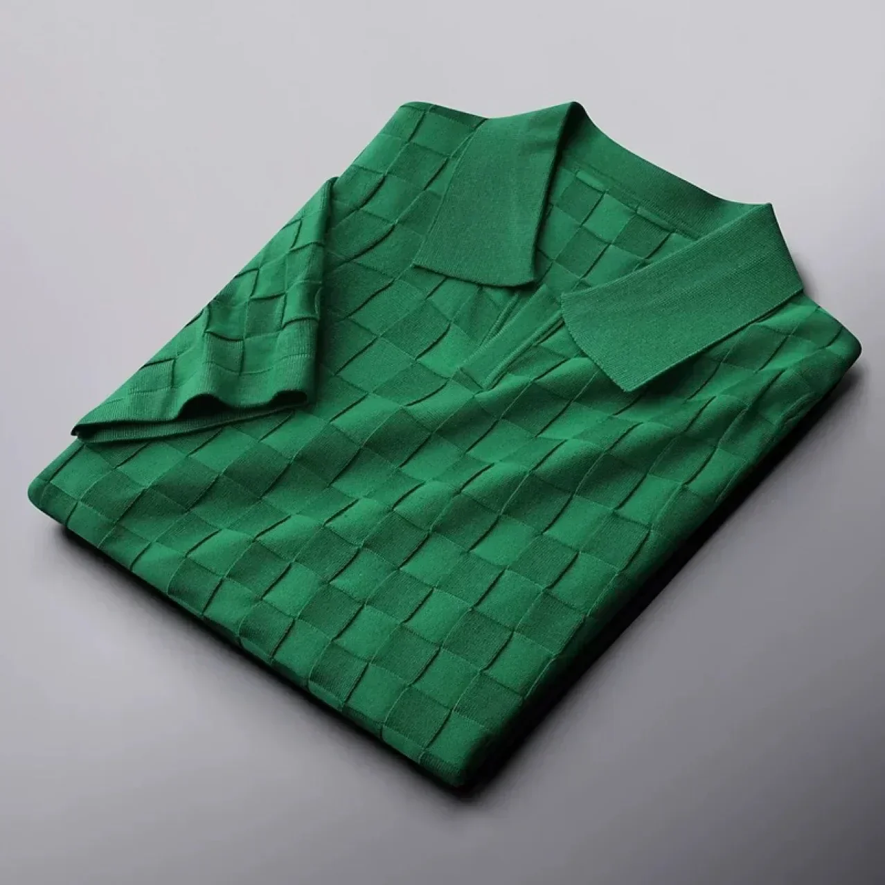 Waffle Solid Polo Shirt for Men 2024